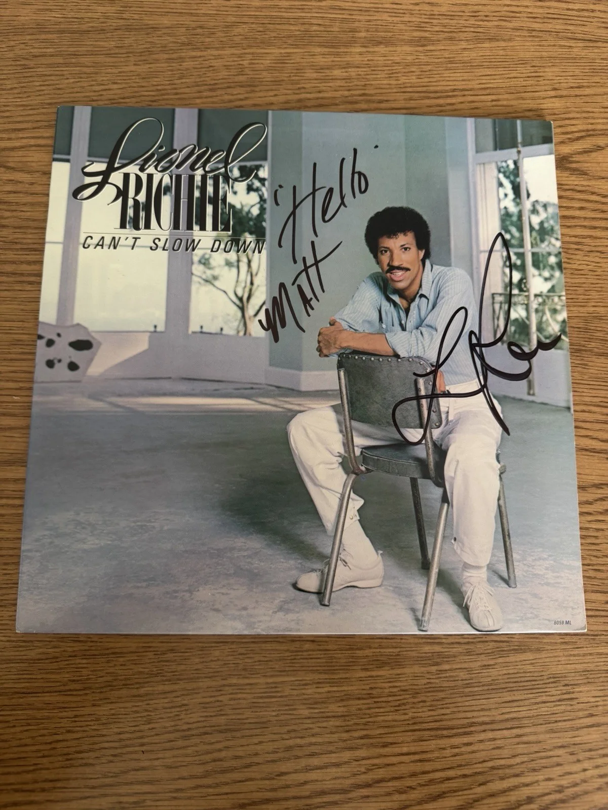 Lionel Richie — Lionel Richie Signed Autograph Can't Slow Down LP JSA COA FREE SHIPPING!