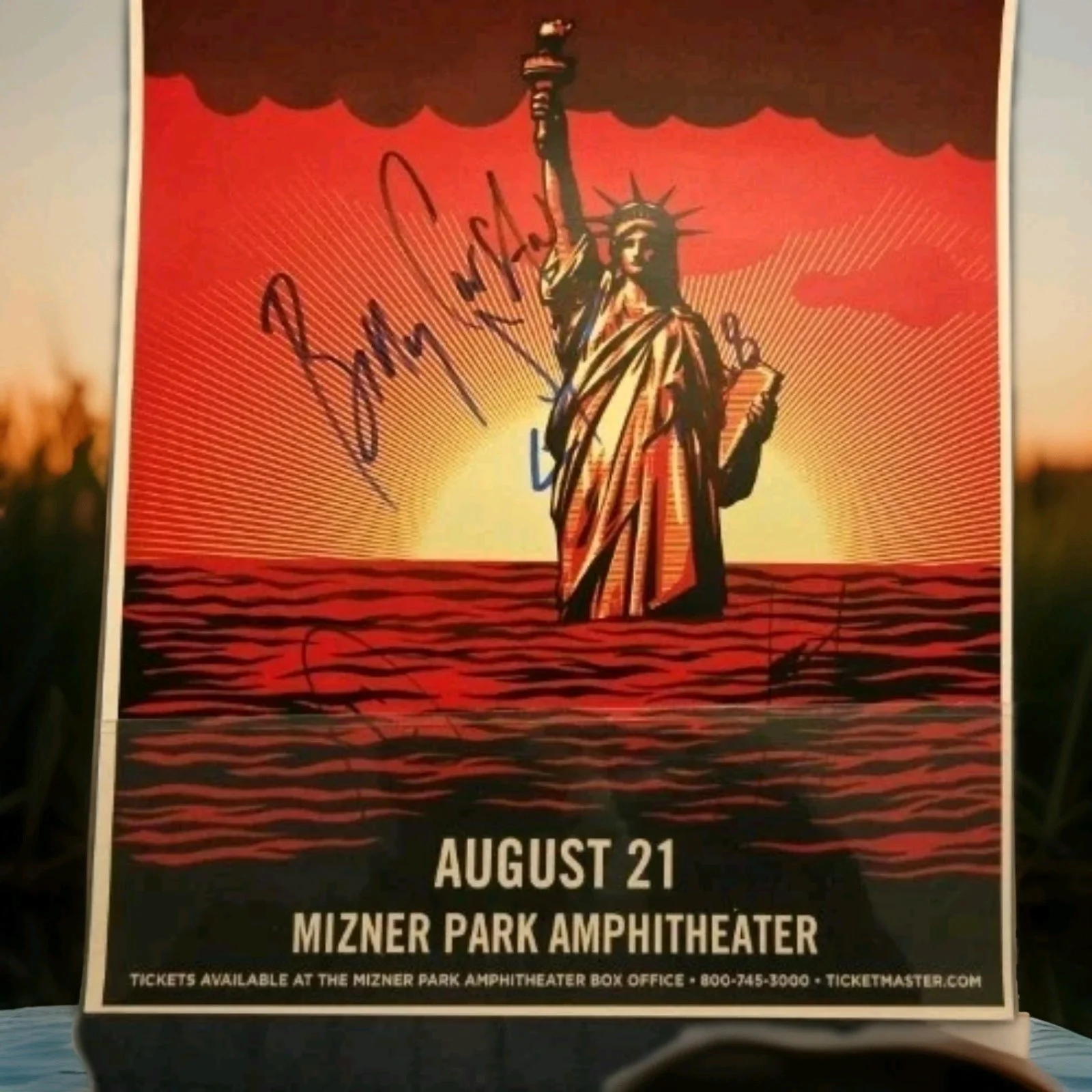 Smashing Pumpkins Signed X3 11x17 Zeitgeist Concert Poster 2018. Billy Jim Jeff, image 3