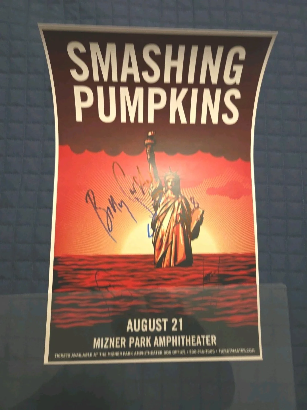 Smashing Pumpkins Signed X3 11x17 Zeitgeist Concert Poster 2018. Billy Jim Jeff, image 5