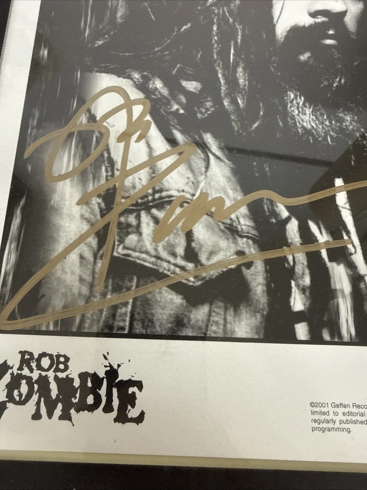 Rob Zombie Classic Death Metal 2001 signed 8x10 photo, image 3