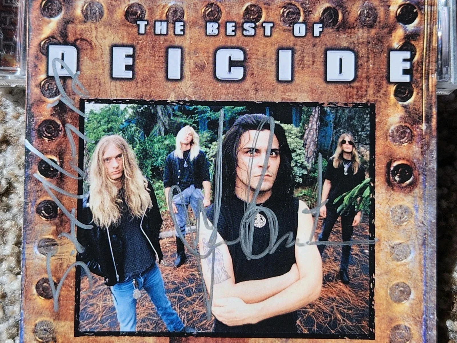 Signed DEICIDE "Best Of" CD AUTOGRAPHED By Glen & Steve Original Metal Album, изображение 3