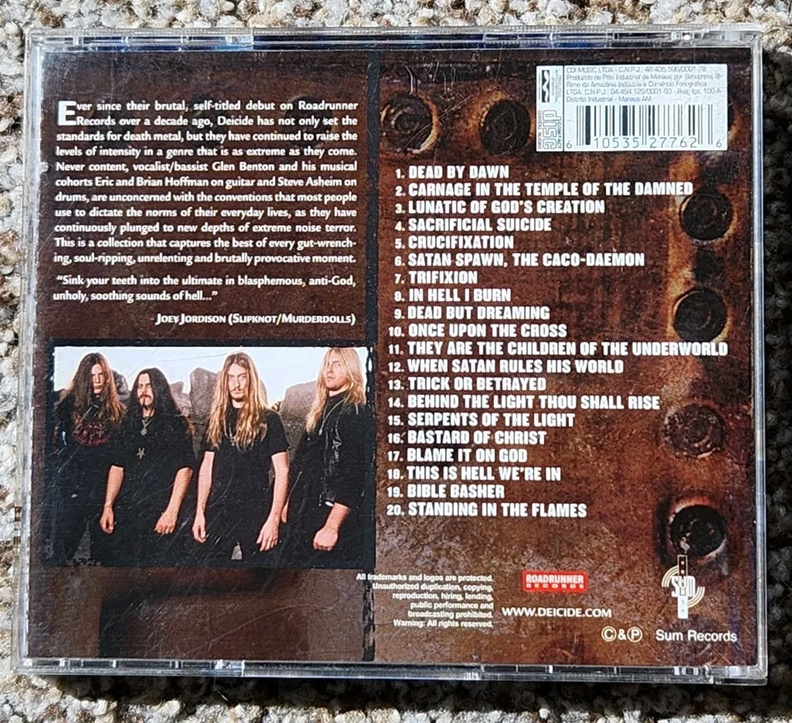 Signed DEICIDE "Best Of" CD AUTOGRAPHED By Glen & Steve Original Metal Album, изображение 5
