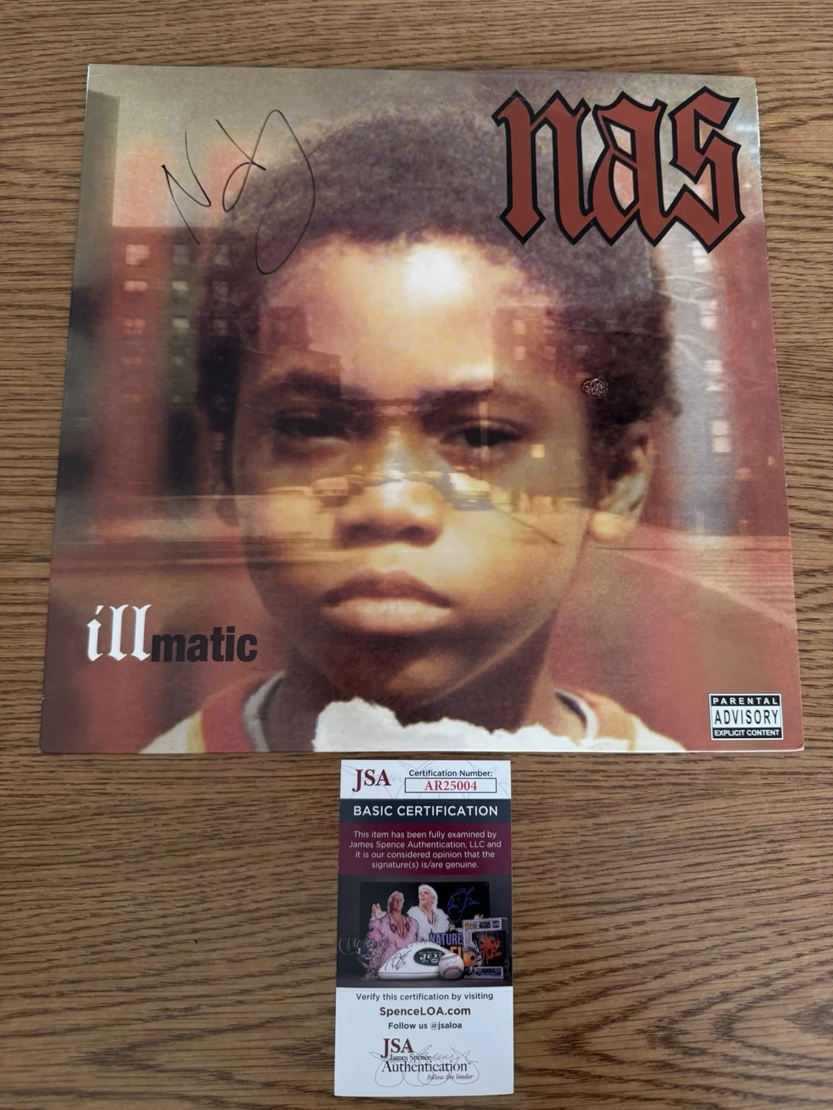NAS Signed Autographed Illmatic Vinyl LP JSA Authentication FREE SHIPPING, image 2
