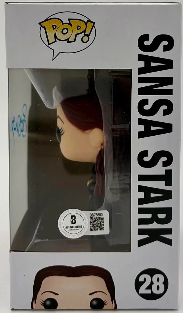Sophie Turner — Sophie Turner signed "Sansa Stark" Funko #28 (Game of Thrones) - *RARE* Beckett, изображение 3