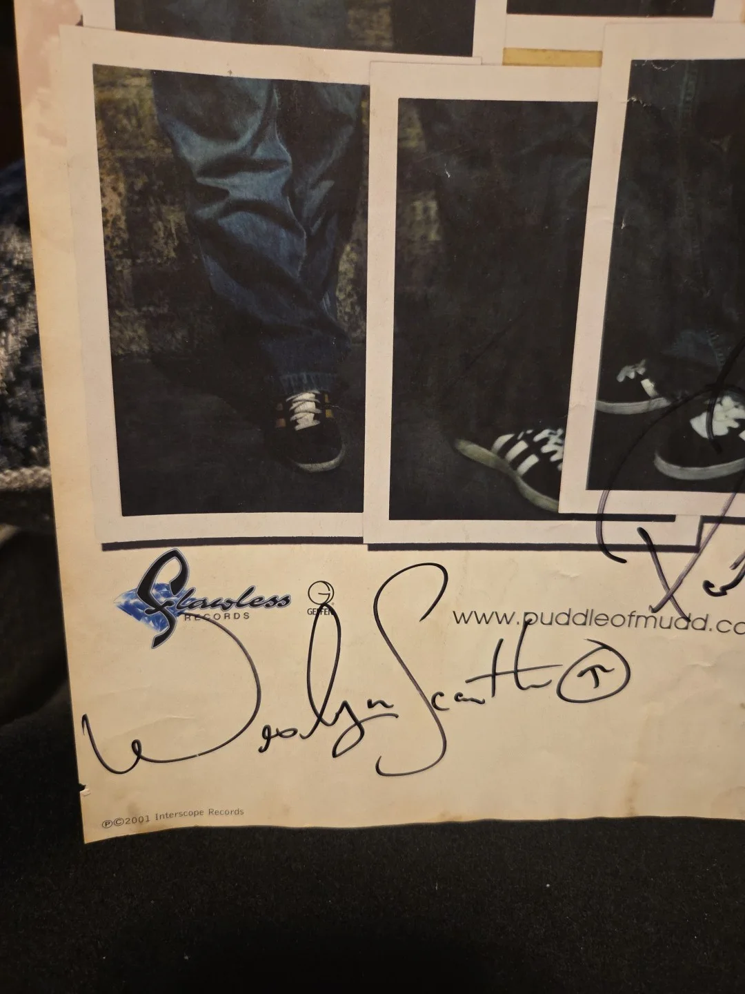 Puddle Of Mudd Signed 11x17 Poster Torn See Pics, image 4