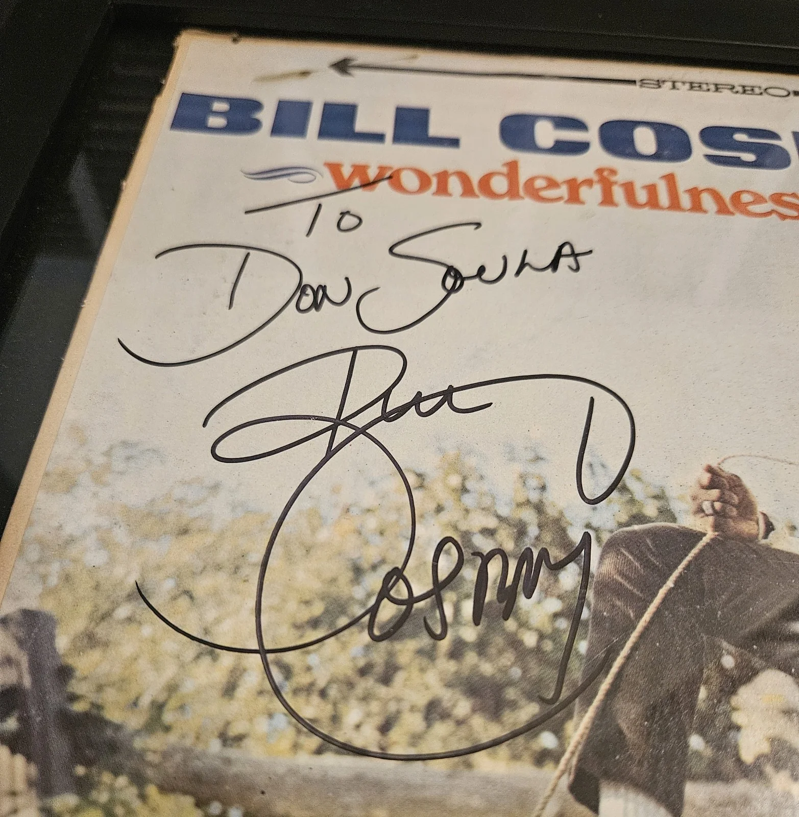 Bill Cosby — Bill Cosby Framed Grouping Signed Vinyl Ticket Stubs VIP Passes Show Program ETC, image 3