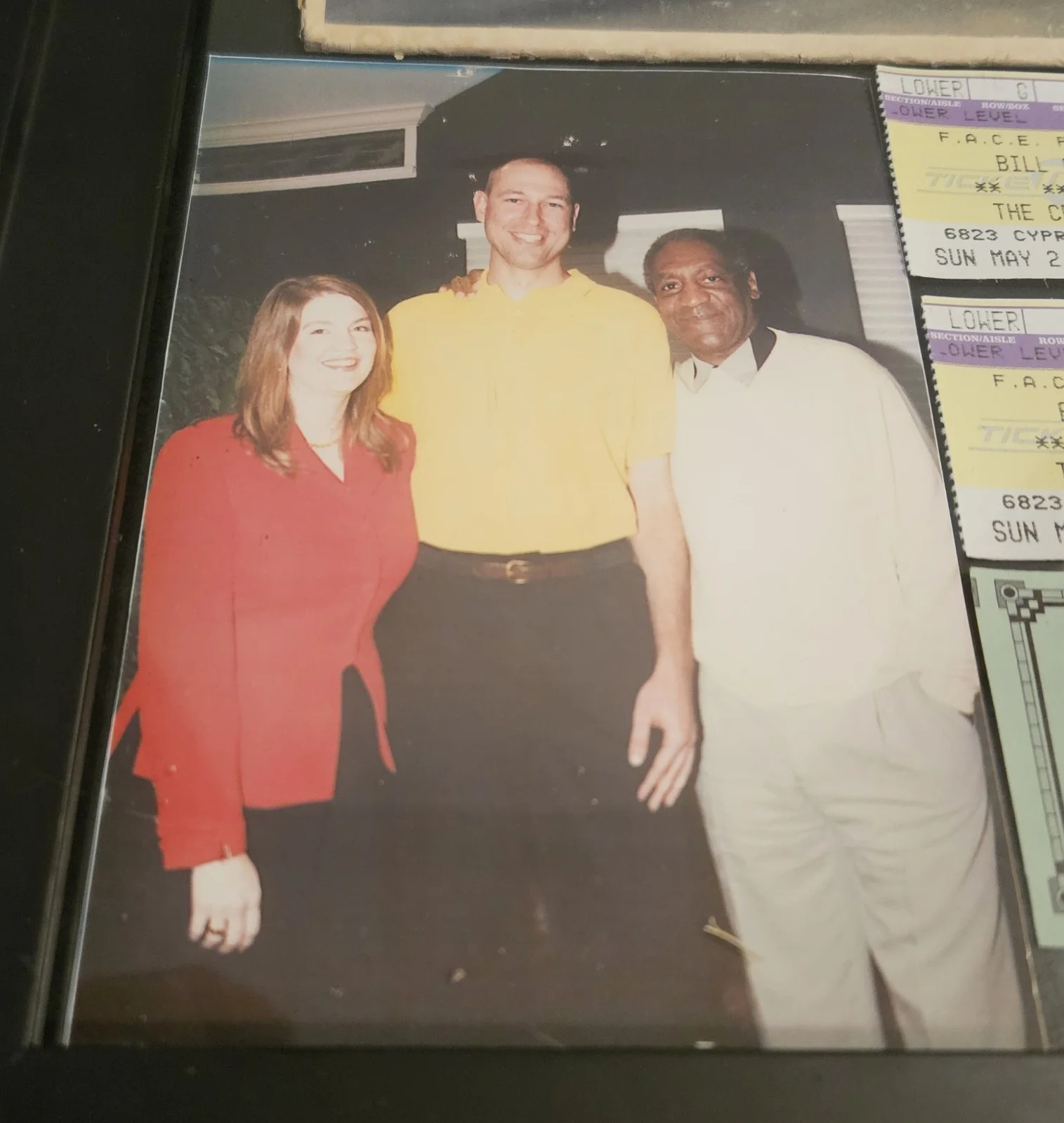 Bill Cosby — Bill Cosby Framed Grouping Signed Vinyl Ticket Stubs VIP Passes Show Program ETC, image 4