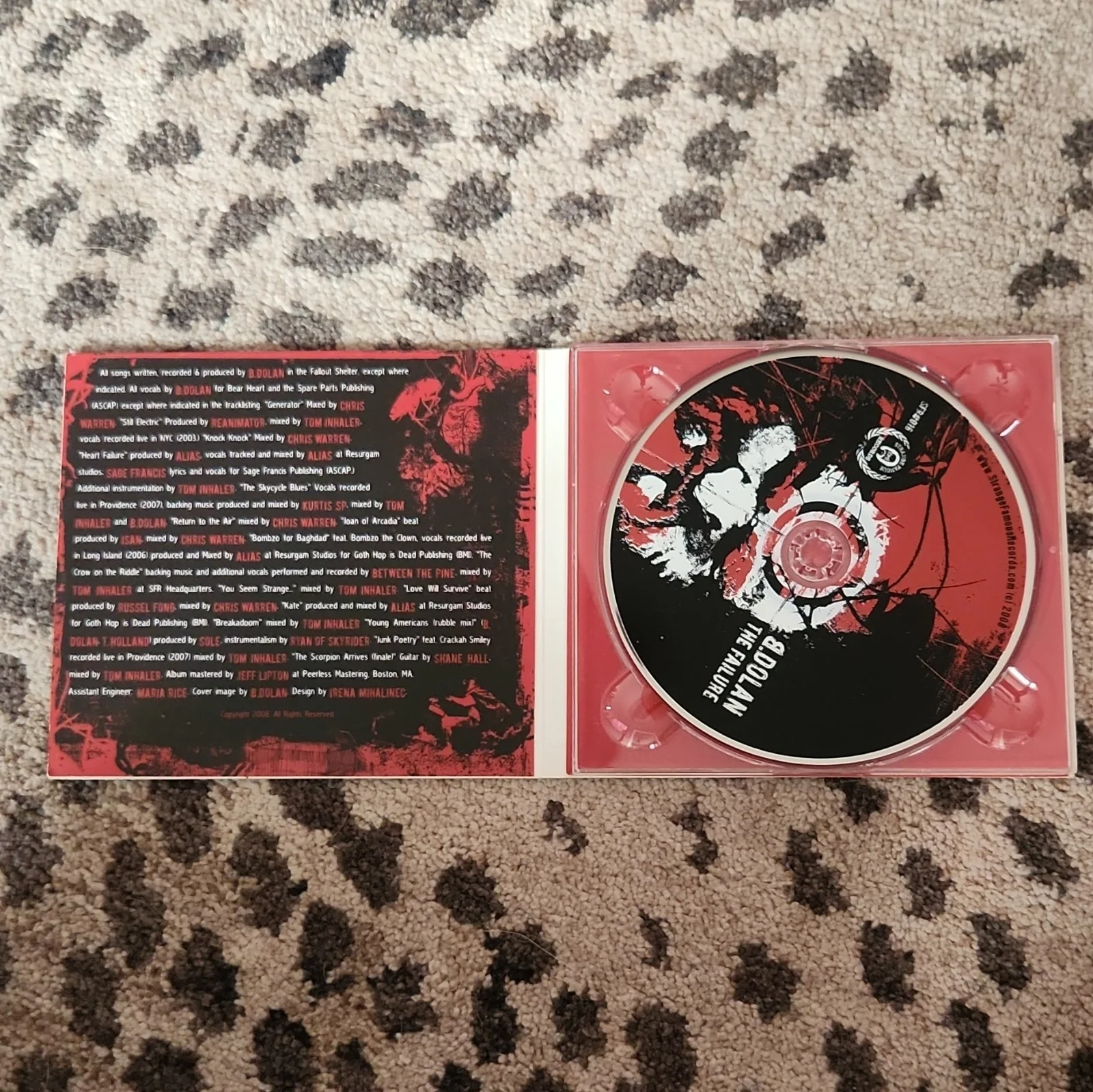 B. Dolan The Failure Signed Autographed Original Rap Music CD Collectible Album, изображение 2