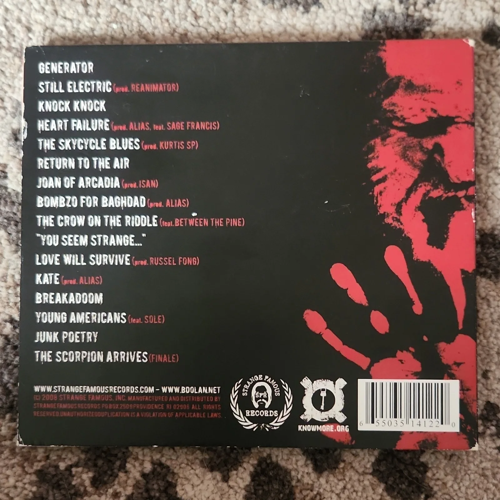 B. Dolan The Failure Signed Autographed Original Rap Music CD Collectible Album, изображение 3