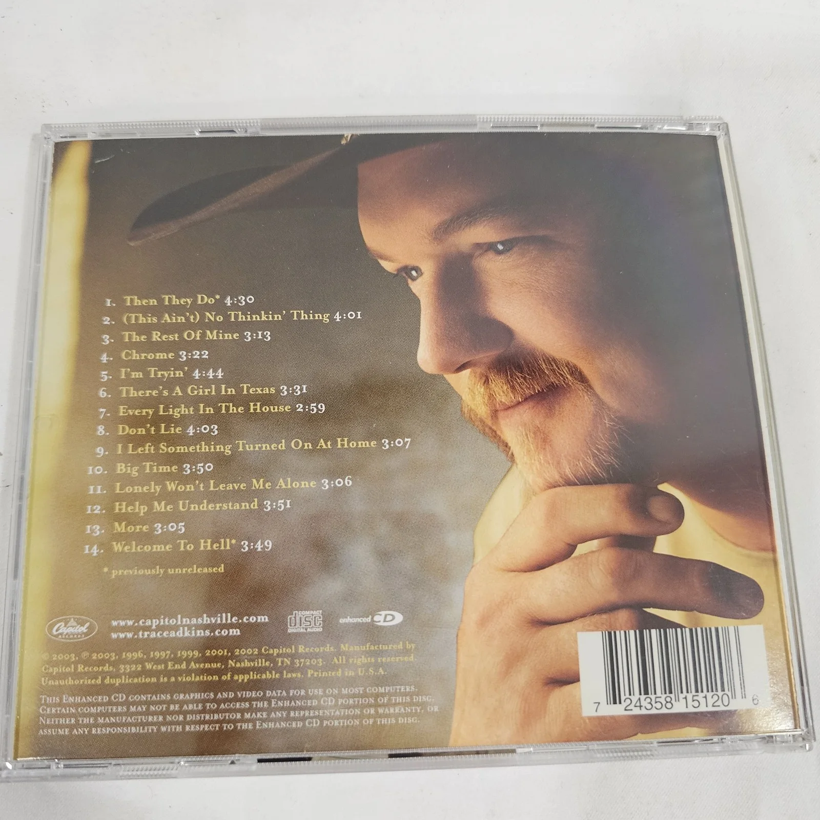 Trace Adkins Signed Cd "Greatest Hits Collection Vol. 1" Autograph, image 2