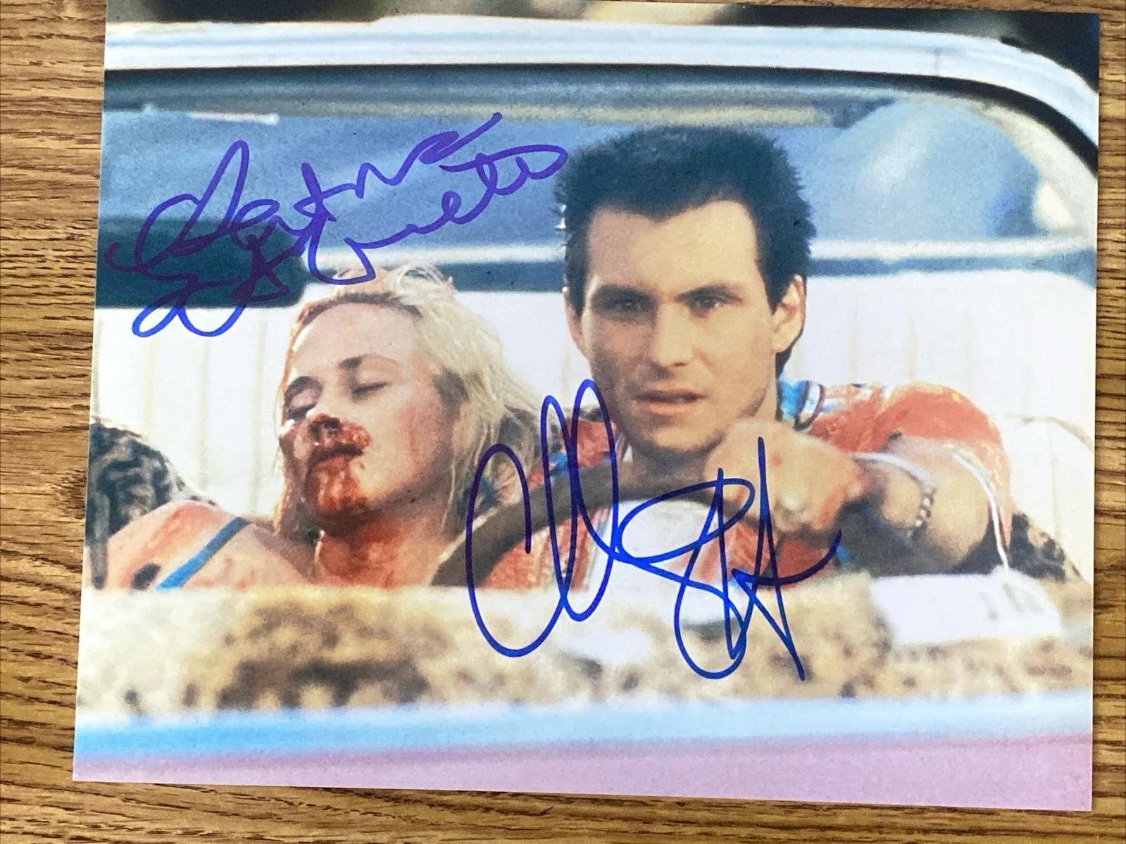 Christian Slater & Patricia Arquette — Christian Slater & Patricia Arquette Autographed 8x10 Photo ‘True Romance’