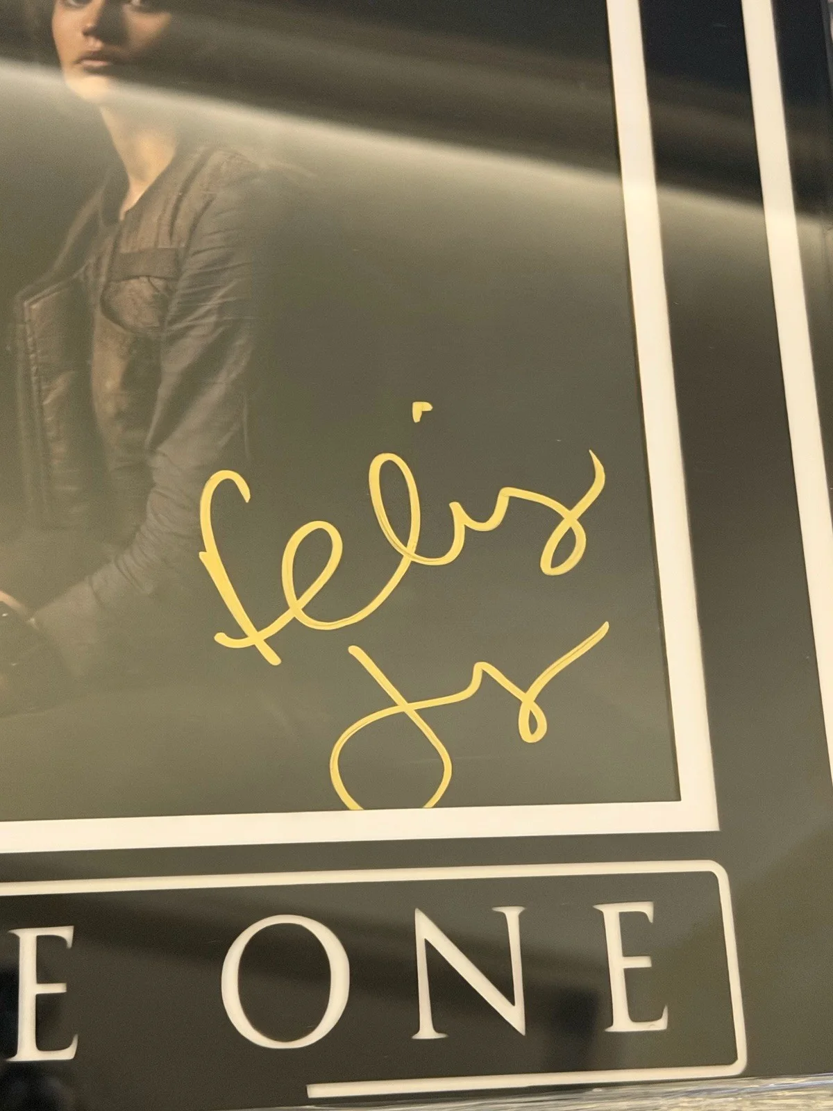 Felicity Jones — Star Wars Felicity Jones Signed Framed 8x10 Rogue One Photo SWAU Autograph, изображение 3