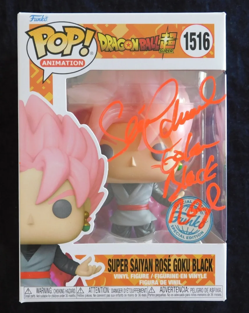 Sean Schemmel — Sean Schemmel Signed Super Saiyan Rose Goku Black Funko Pop - JSA Authentication