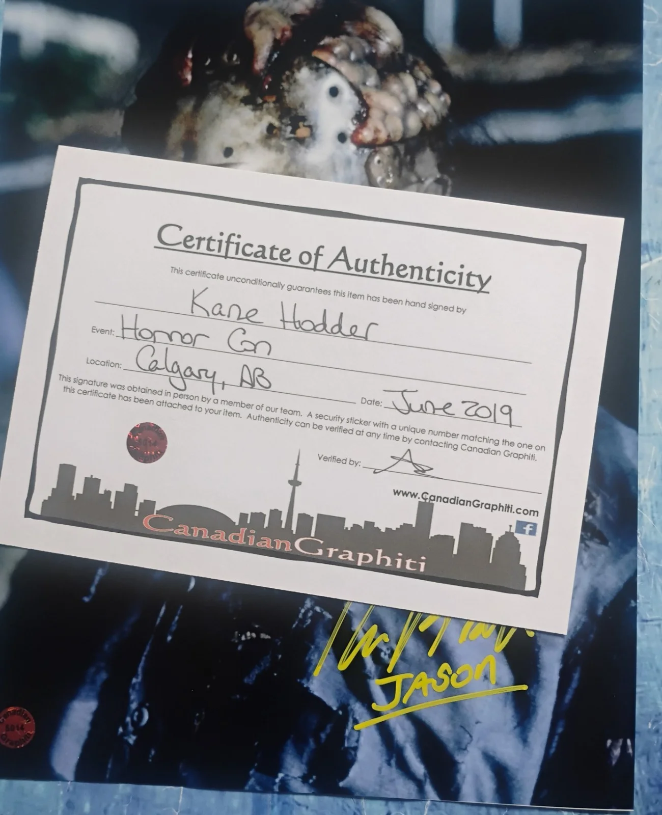 Kane Hodder Hand Signed Autovraph 8x10 Photo COA Friday The 13th NO US TARIFFS, изображение 4