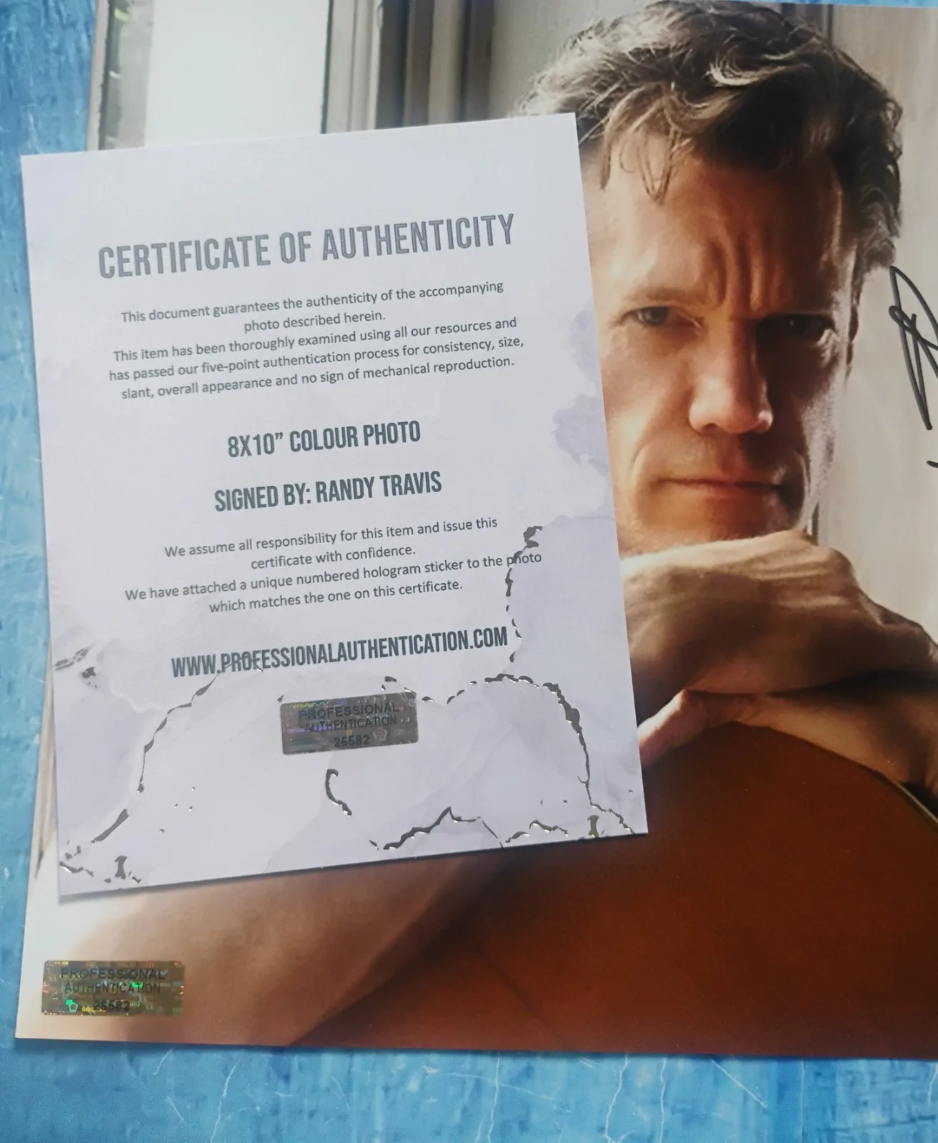 Randy Travis Hand Signed 8x10 Photo COA - NO US TARIFFS, image 4
