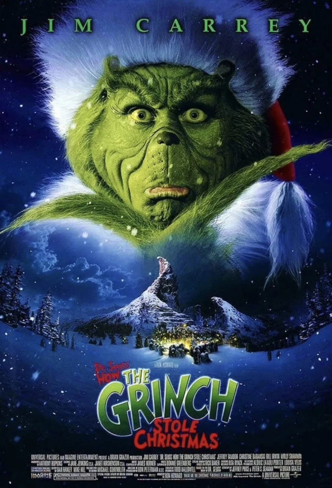 The Grinch Whoville Snow Screen Used Movie Prop Film TV COA Rare Jim Carrey uk, изображение 2