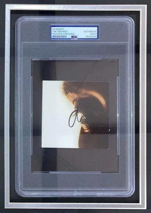 The Weekend — The Weekend Signed Framed Hurry Up Tomorrow CD Insert w/ 11x14 Photo PSA, image 2
