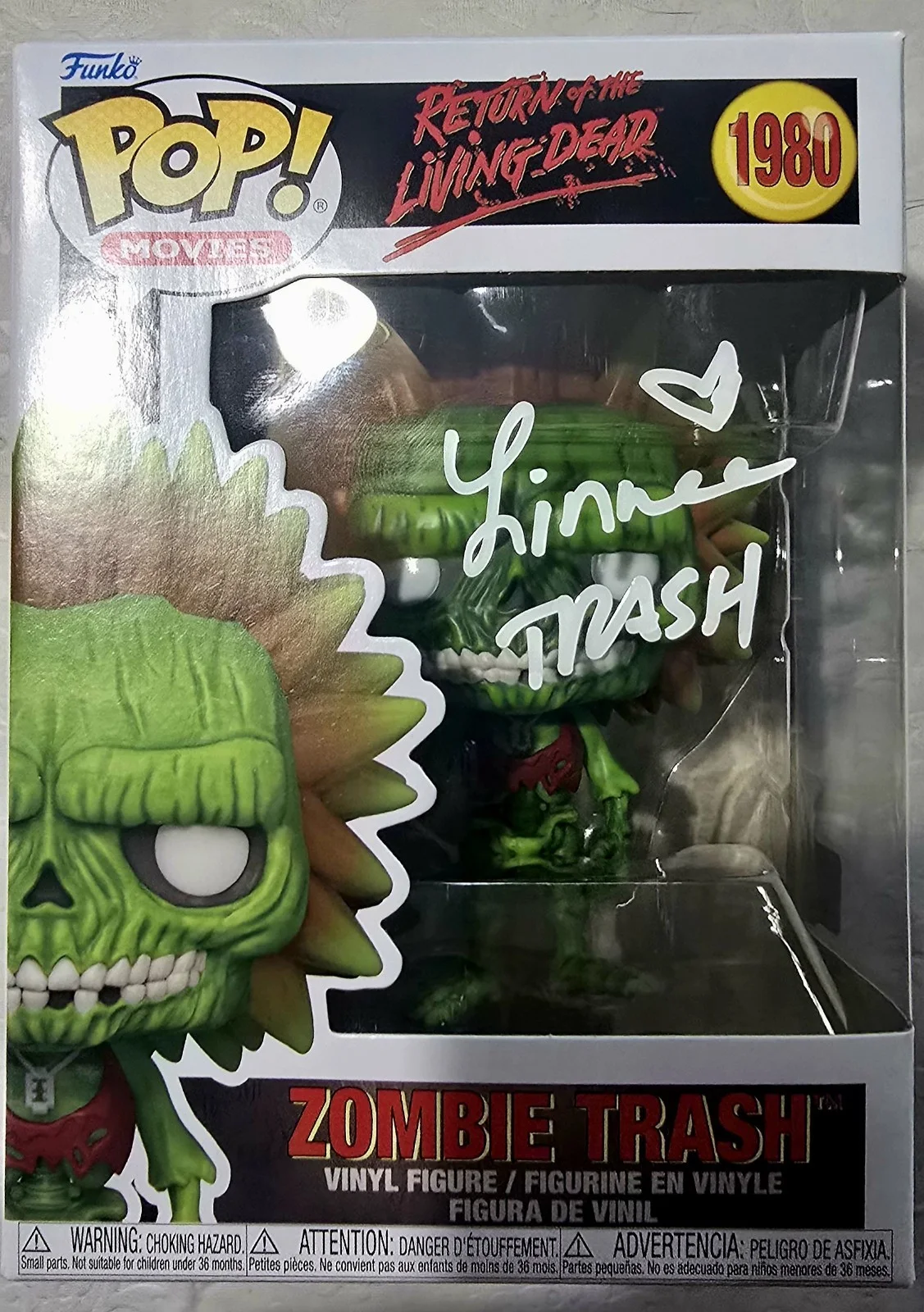 Linnea Quigley — Linnea Quiqley Return of the Living Dead Signed Funko Zombie Trash OCCM COA