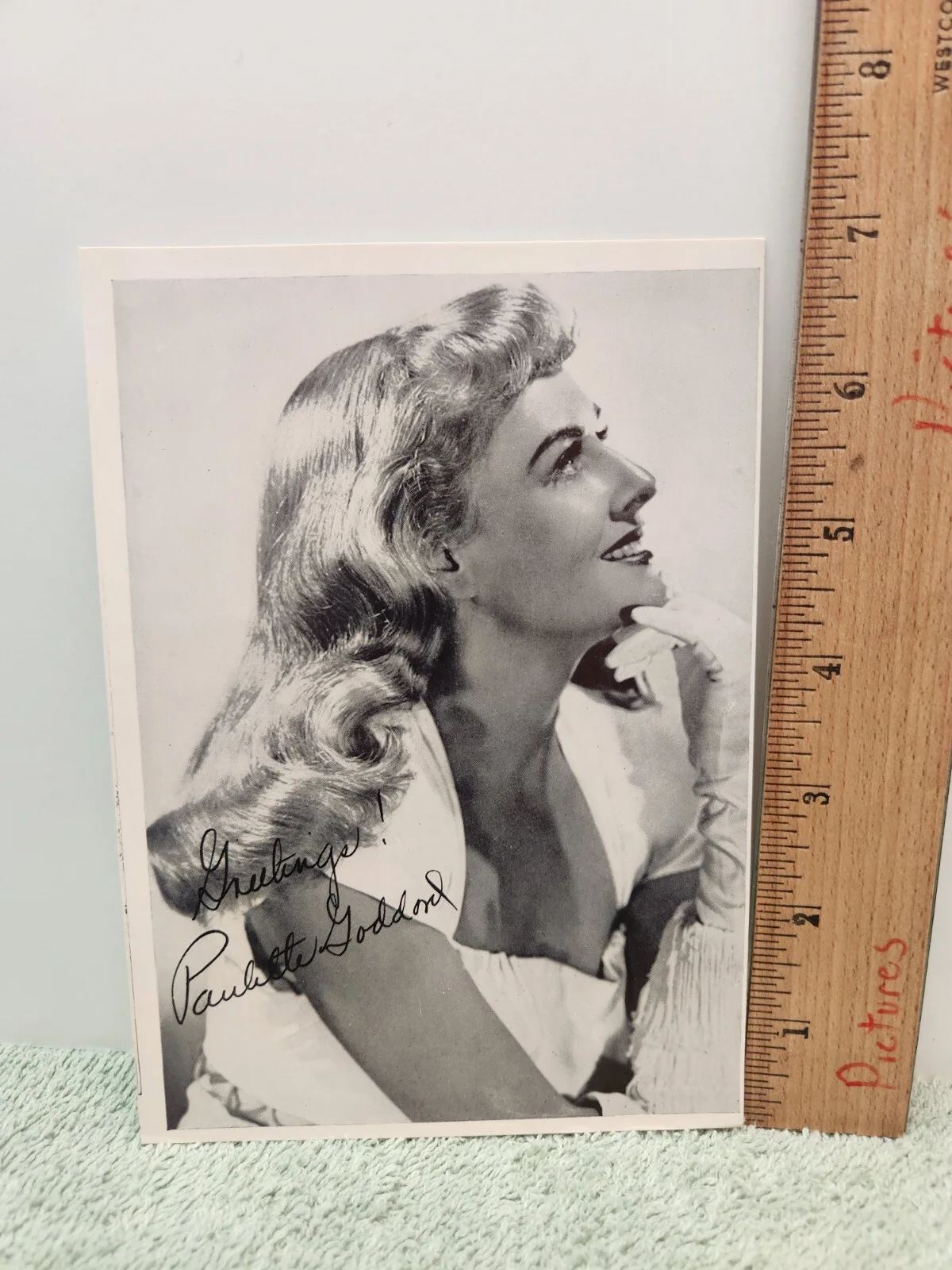 Paulette Goddard — Paulette Goddard Signed Autographed 5x7 Photograph Mail Away Fan Photo, изображение 4