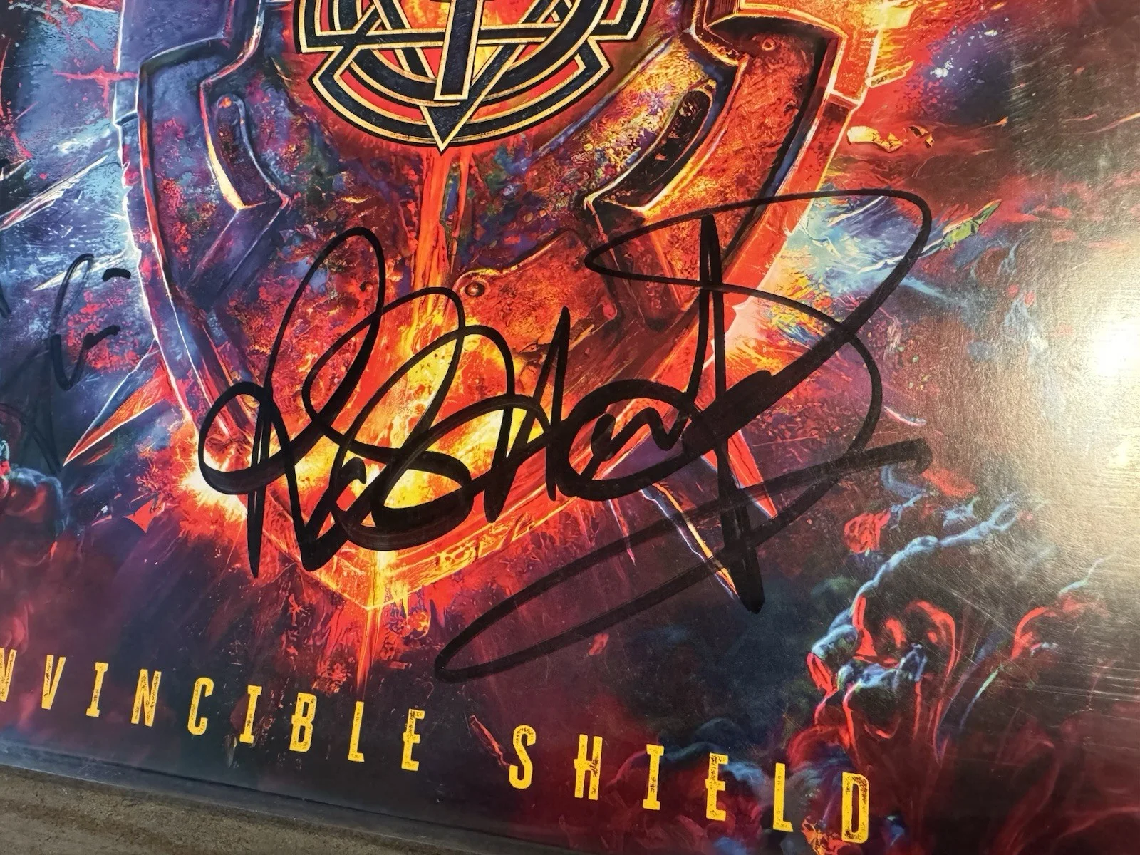 Judas Priest SIGNED Invincible Shield Autographed Vinyl LP, image 2