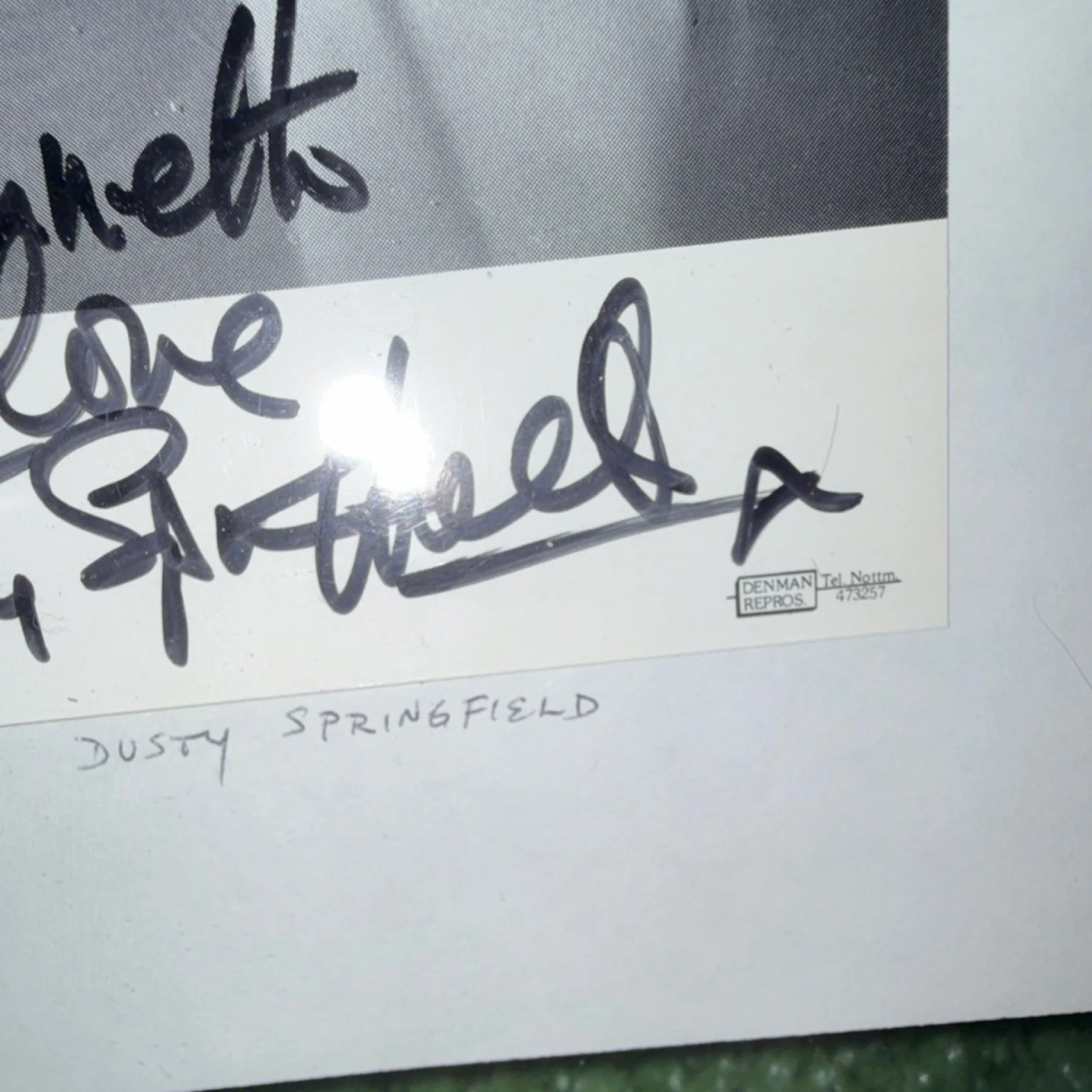Dusty Springfield Autographed Signed Black & White Original Photograph, image 4