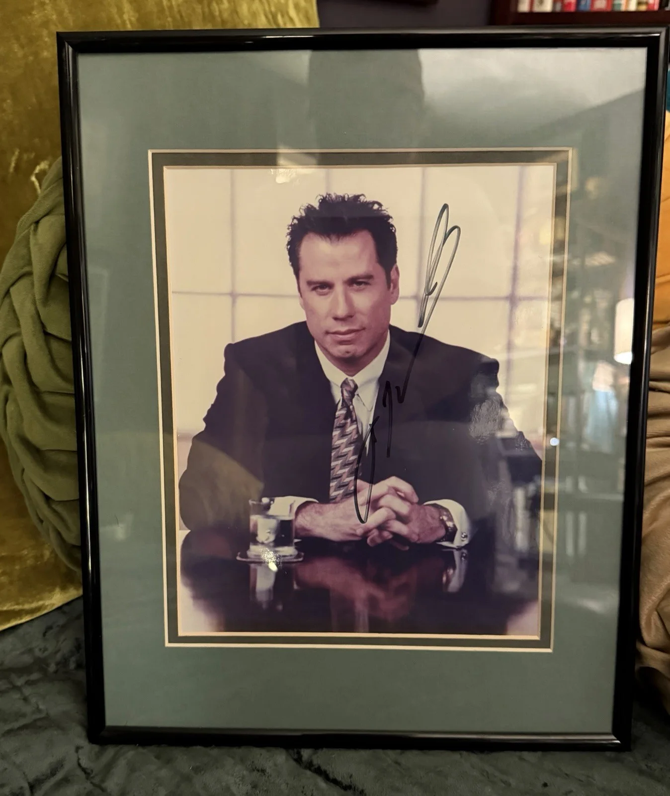 Signed Framed John Travolta And Johnny Depp. COA For Travolta. 8 X 10’s, image 2