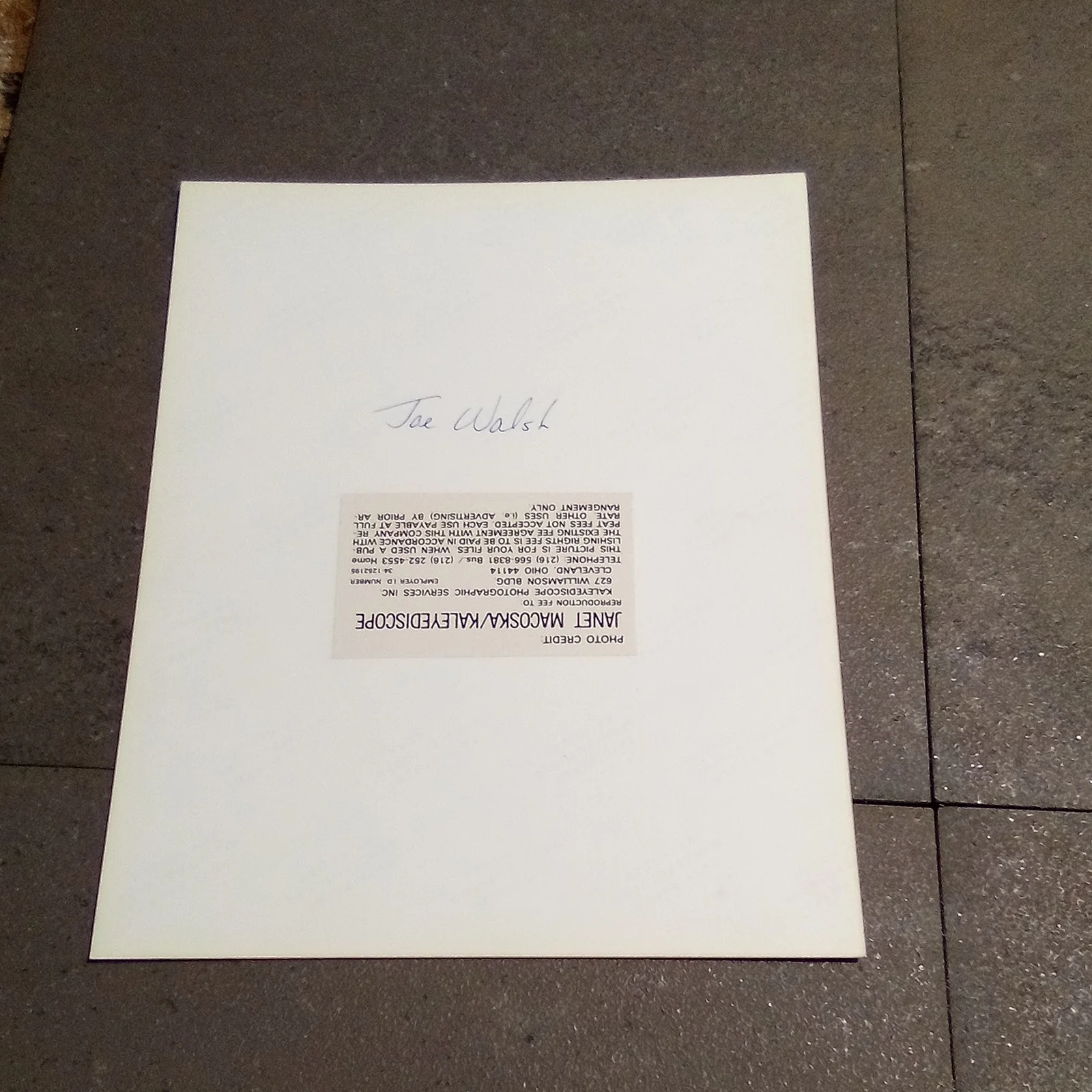 Joe Walsh — Joe Walsh 8 inch by 10 inch picture black and white by Janet Macoska, изображение 2