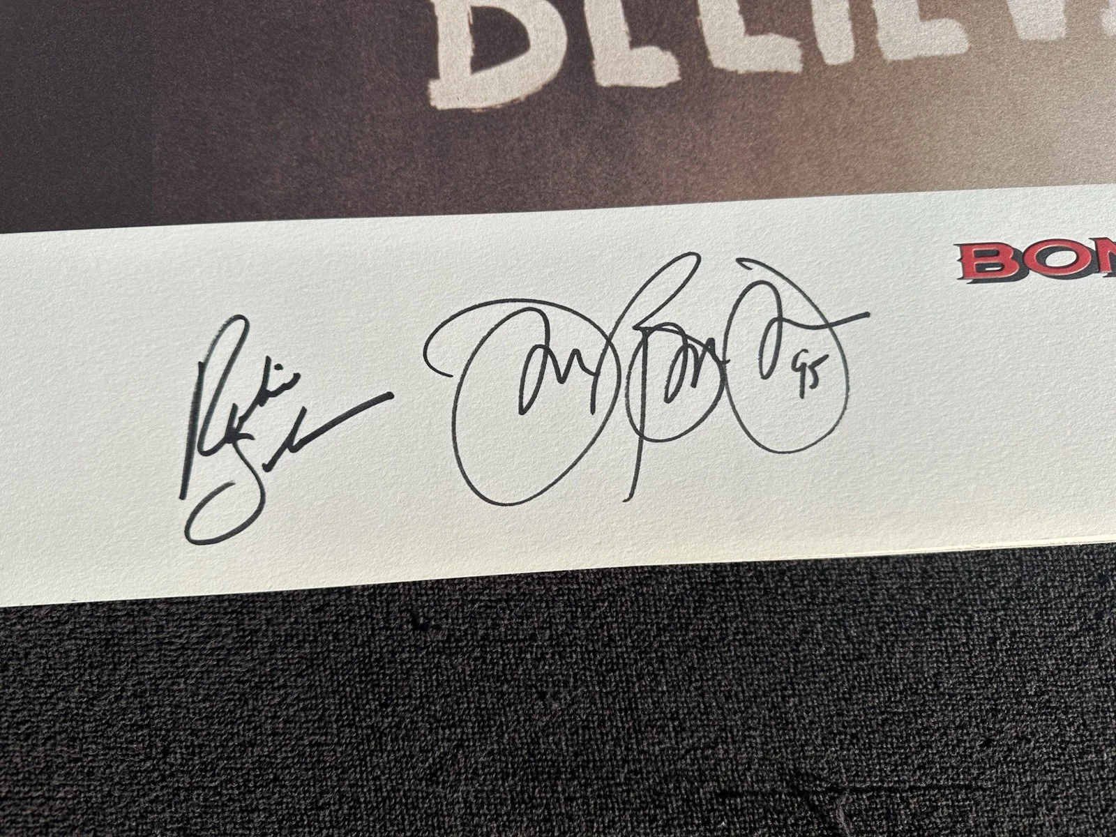 Jon Bon Jovi Entire Band Signed 27x40 Keep The Faith Poster Beckett BAS LOA COA, изображение 4