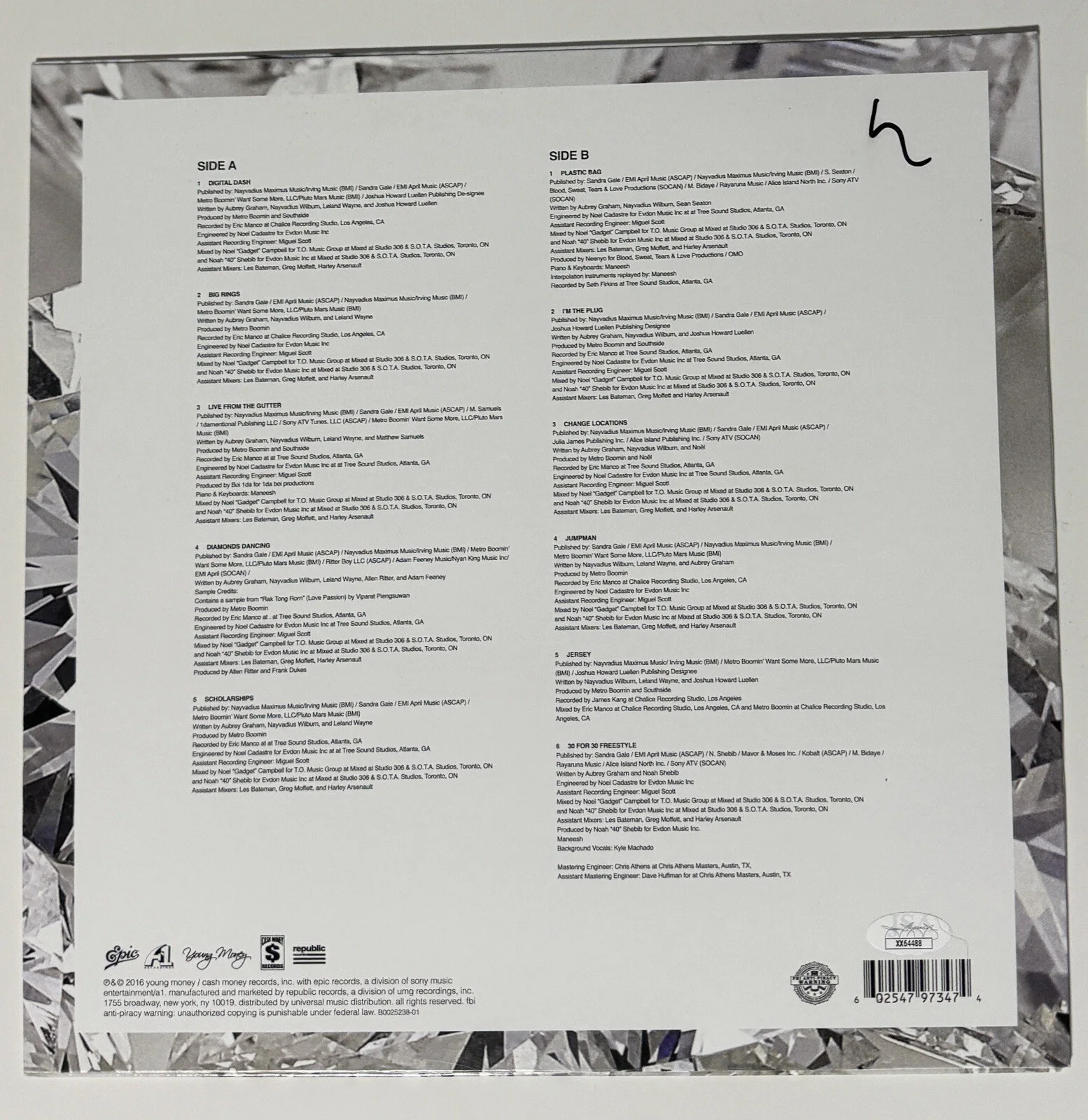 DRAKE SIGNED WHAT A TIME TO BE ALIVE VINYL RECORD ALBUM LP + JSA LOA, image 3
