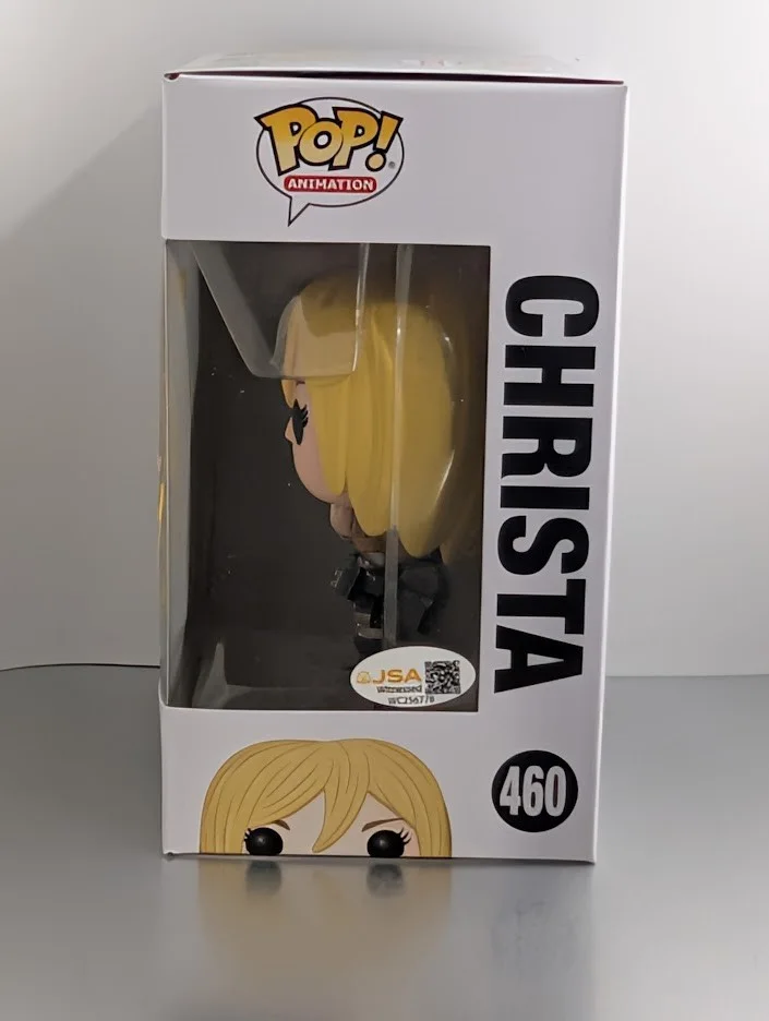 Shiori Mikami — Shiori Mikami JVA Signed Auto Funko Pop #460 Christa Attack on Titan JSA Yellow, image 2