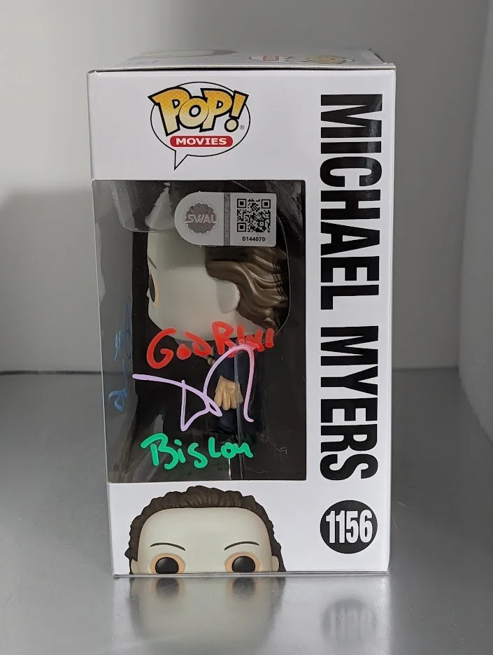 Duane Whitaker, Daniel Roebuck — Duane Whitaker & Daniel Roebuck Dual Signed Funko Pop Michael Myers Halloween, изображение 3