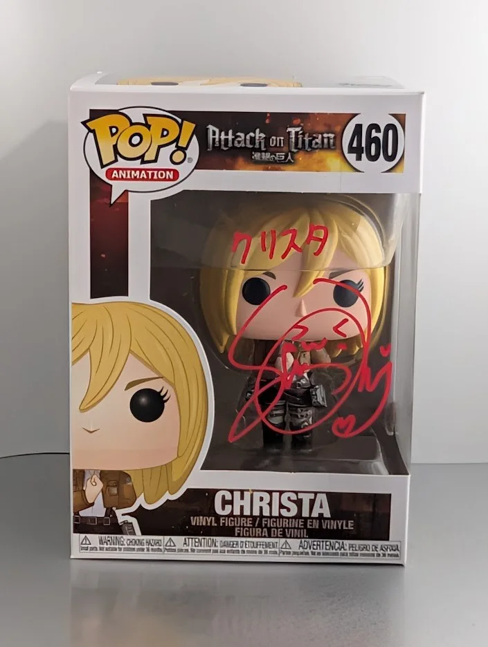 Shiori Mikami — Shiori Mikami JVA Signed Auto Funko Pop #460 Christa Attack on Titan JSA Red