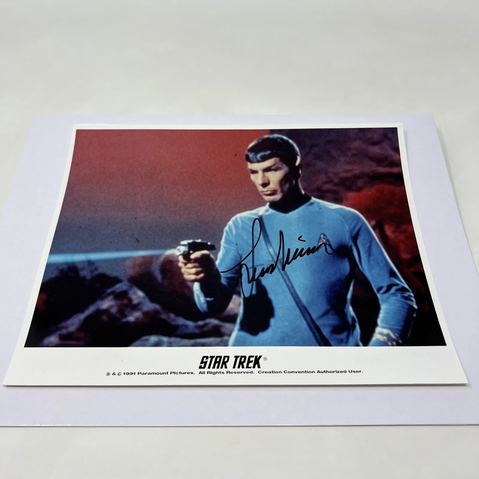 Leonard Nimoy — Rare Leonard Nimoy Hand Signed Autographed Star Trek Spock W/ COA 8”x 10”, image 2