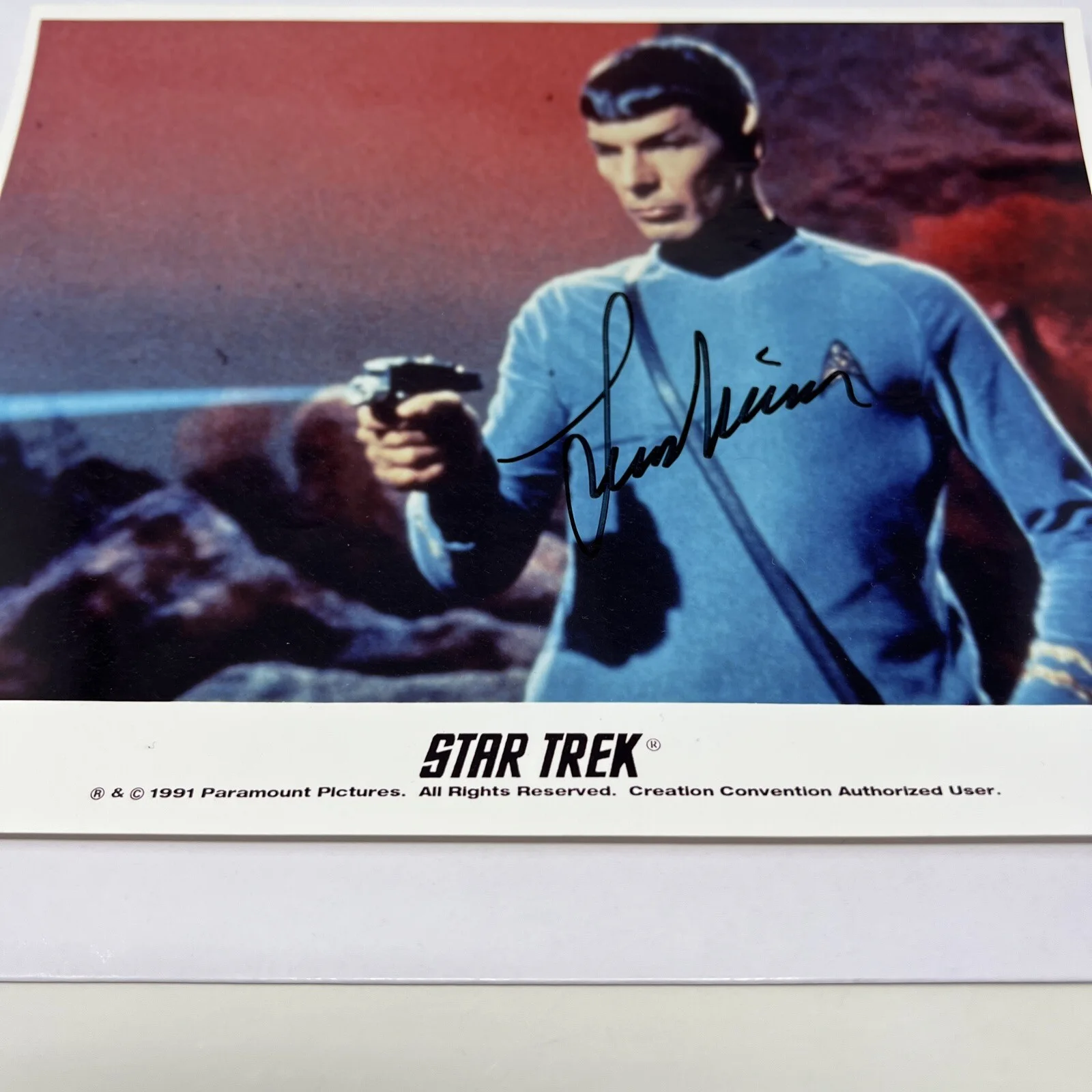 Leonard Nimoy — Rare Leonard Nimoy Hand Signed Autographed Star Trek Spock W/ COA 8”x 10”, image 3