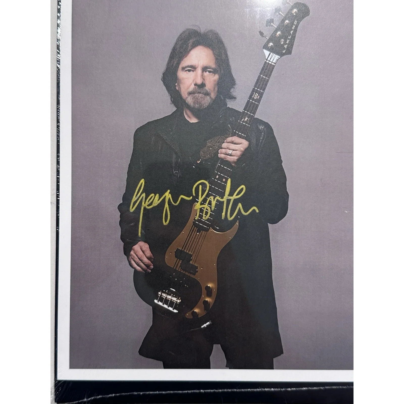 GEEZER BUTLER BLACK SABBATH X GOLDMINE BUNDLE HAND SIGNED xx/200 8”x10” IN HAND, image 2