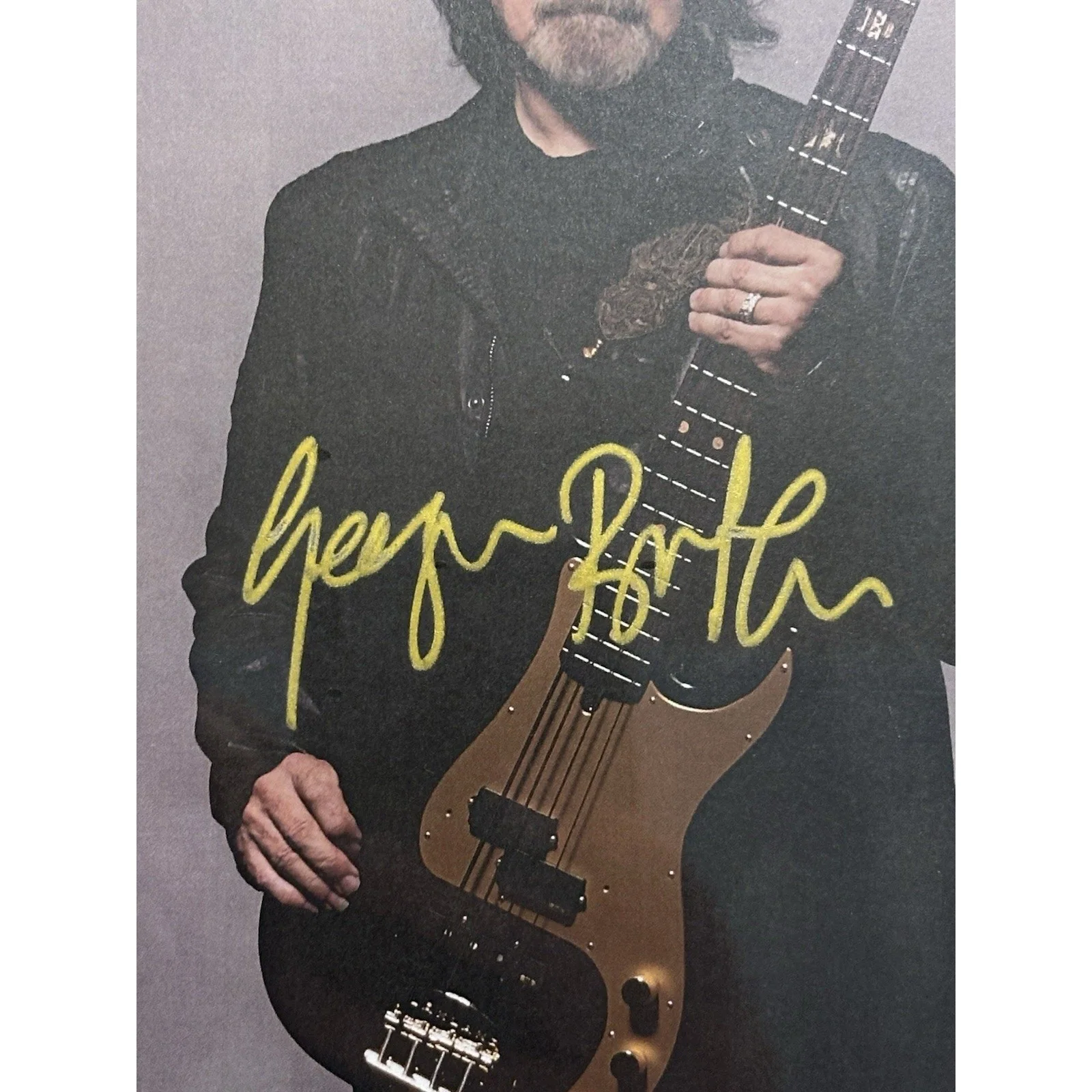 GEEZER BUTLER BLACK SABBATH X GOLDMINE BUNDLE HAND SIGNED xx/200 8”x10” IN HAND, image 3