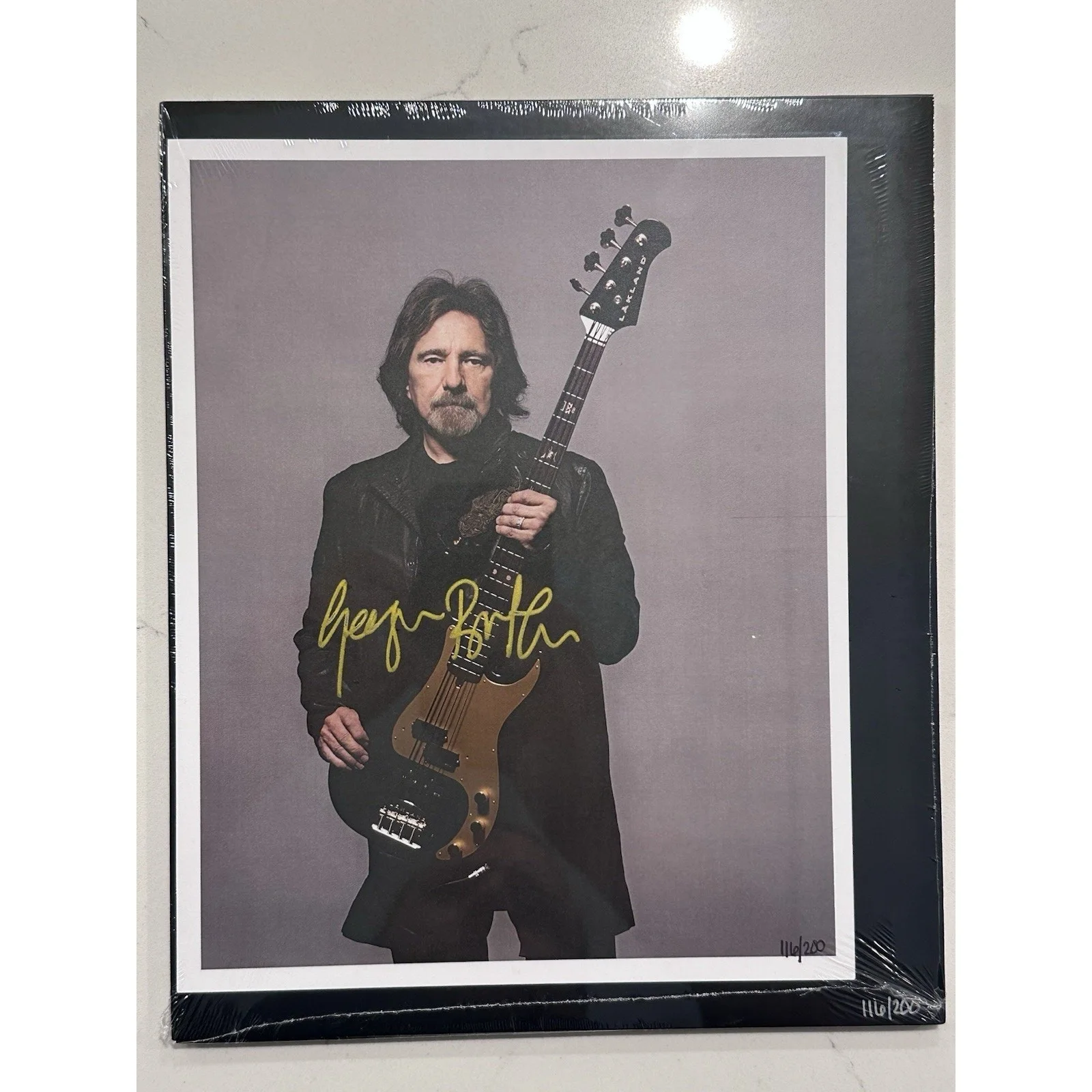 GEEZER BUTLER BLACK SABBATH X GOLDMINE BUNDLE HAND SIGNED xx/200 8”x10” IN HAND, image 4