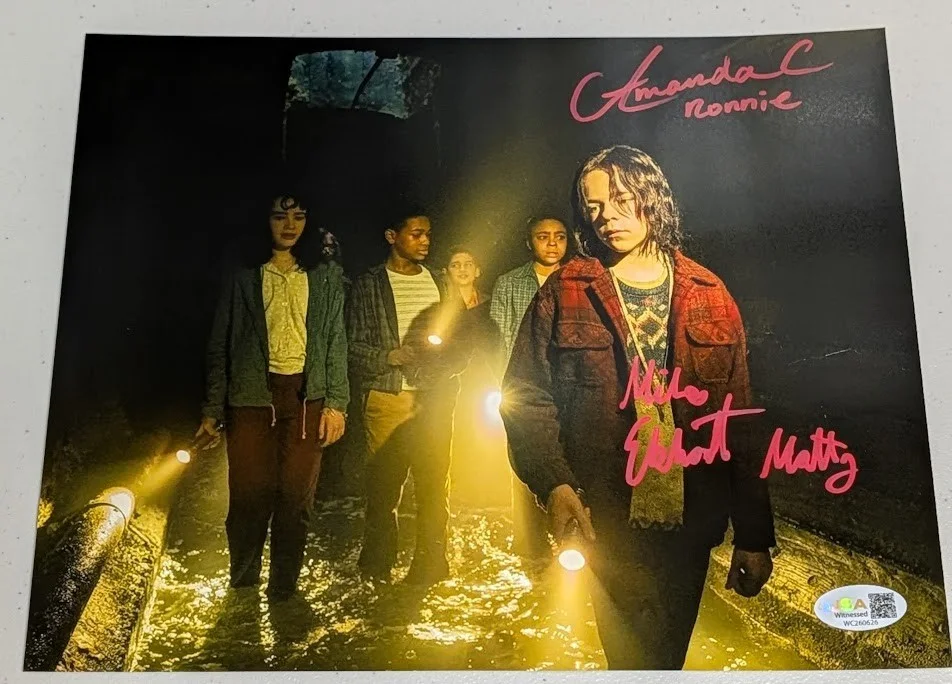 Amanda Christine & Miles Ekhardt — Amanda Christine & Miles Ekhardt Dual Signed 8x10 Photo IT Welcome To Derry JSA