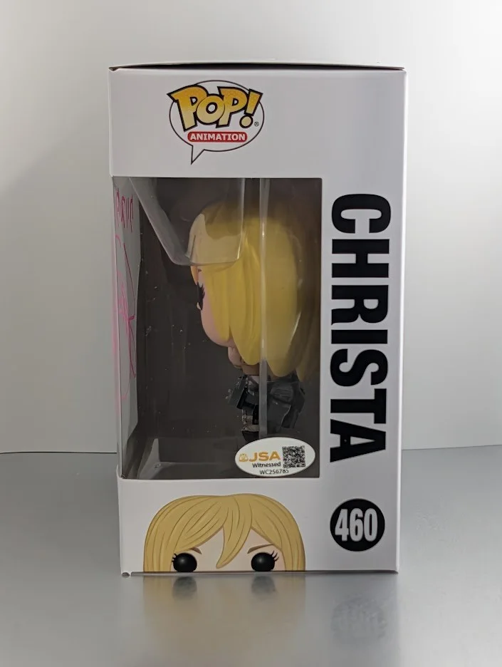 Shiori Mikami — Shiori Mikami JVA Signed Auto Funko Pop #460 Christa Attack on Titan JSA Pink, изображение 2