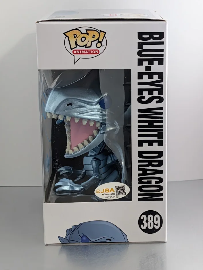 Hikaru Midorikawa — Hikaru Midorikawa JVA Signed Funko Pop #389 Yu-Gi-Oh Blue Eyes White Dragon JSA, image 3