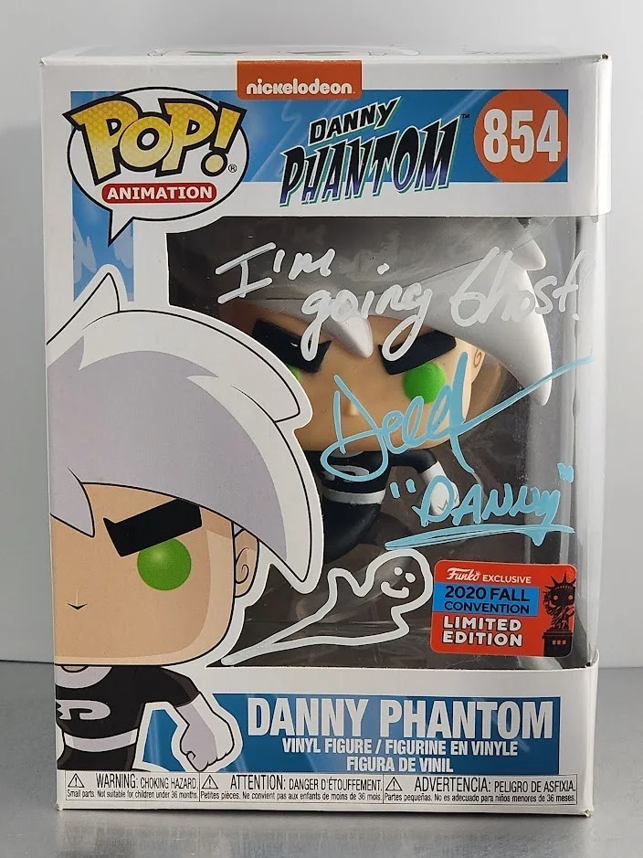 David Kaufman — David Kaufman Signed Autographed Quoted Doodled Funko Pop #854 Danny Phantom, image 2