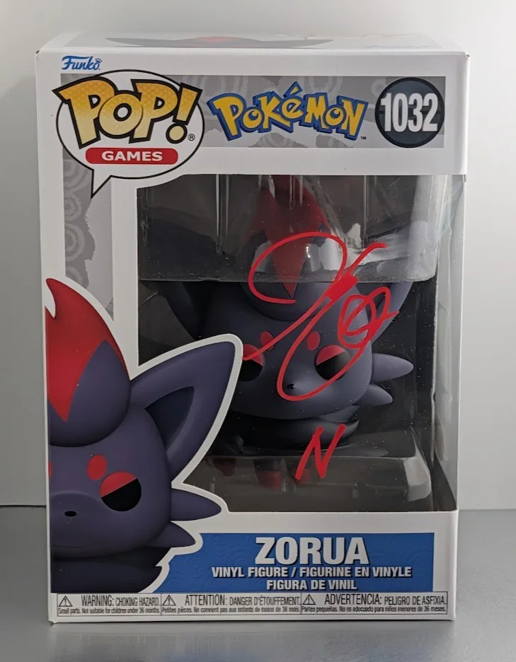 Hikaru Midorikawa — Hikaru Midorikawa JVA Signed Autographed Funko Pop #1032 ZORUA N Pokemon JSA