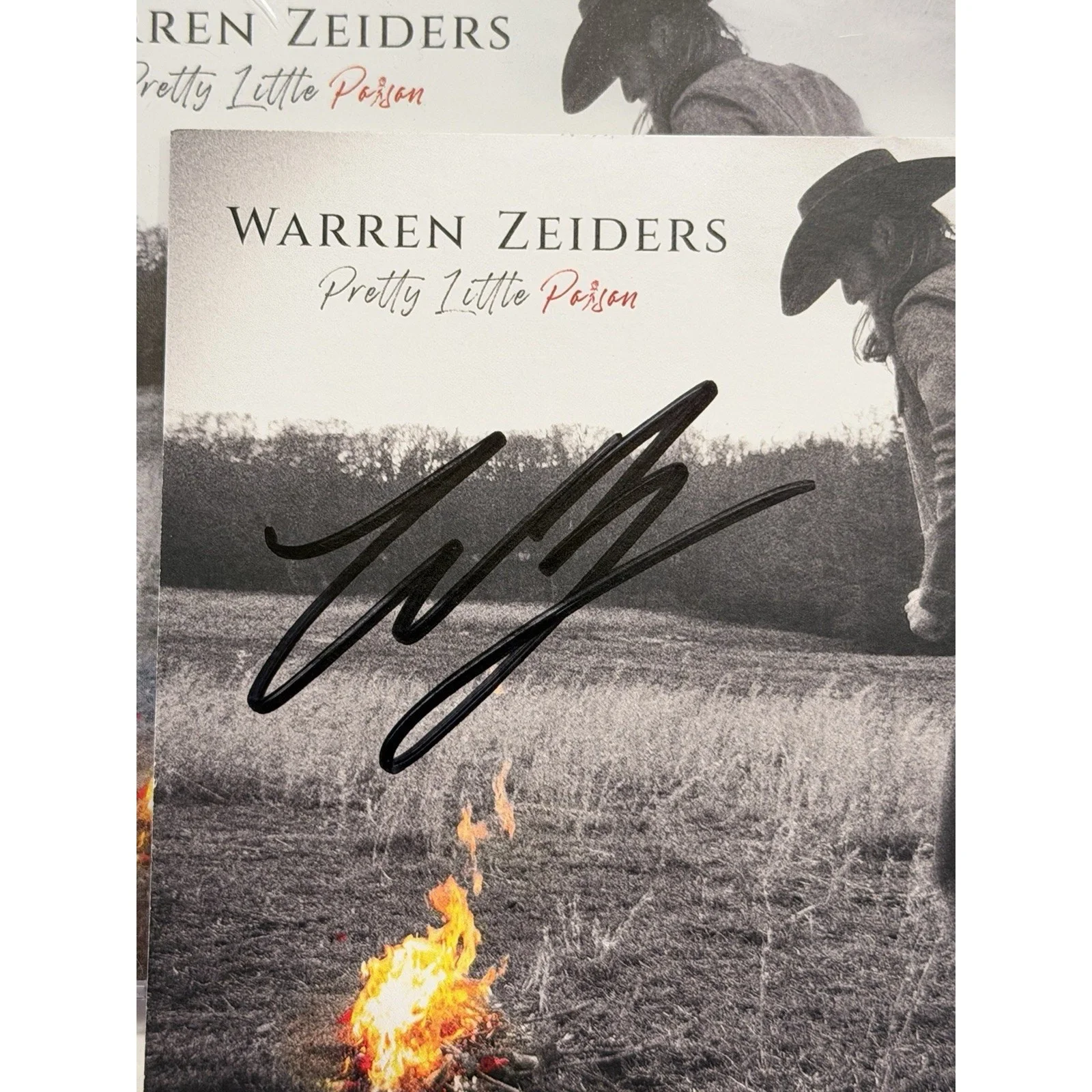 WARREN ZEIDERS Signed CD Autograph Pretty Little Poison Autographed #2, image 3
