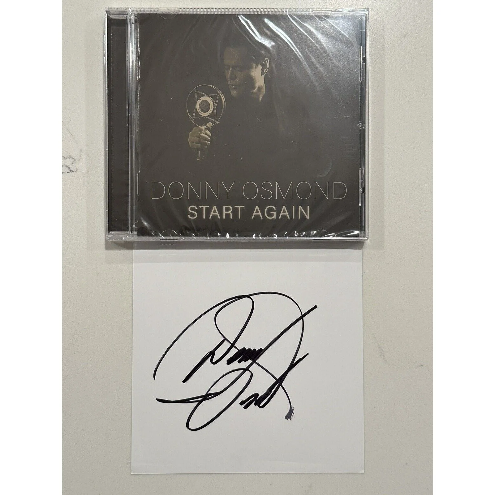 DONNY OSMOND SIGNED START AGAIN CD +SIGNED INSERT CARD AUTOGRAPHED, image 5