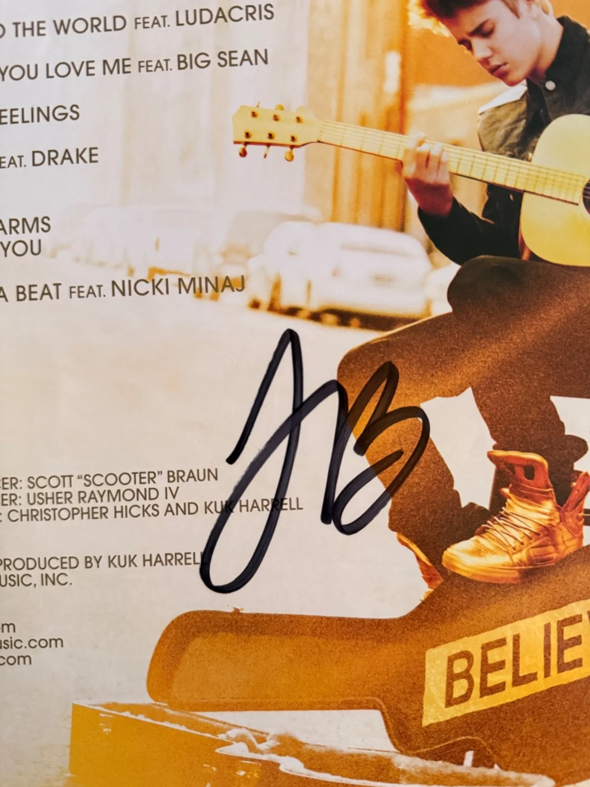 Justin Bieber Believe SIGNED Vinyl Picture Disc VIP Meet & Greet Collection Rare, изображение 3