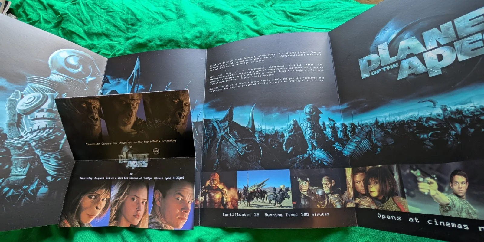 Planet of the Apes 2001, press screening invitation ticket, Tim Burton, Odeon UK, изображение 3