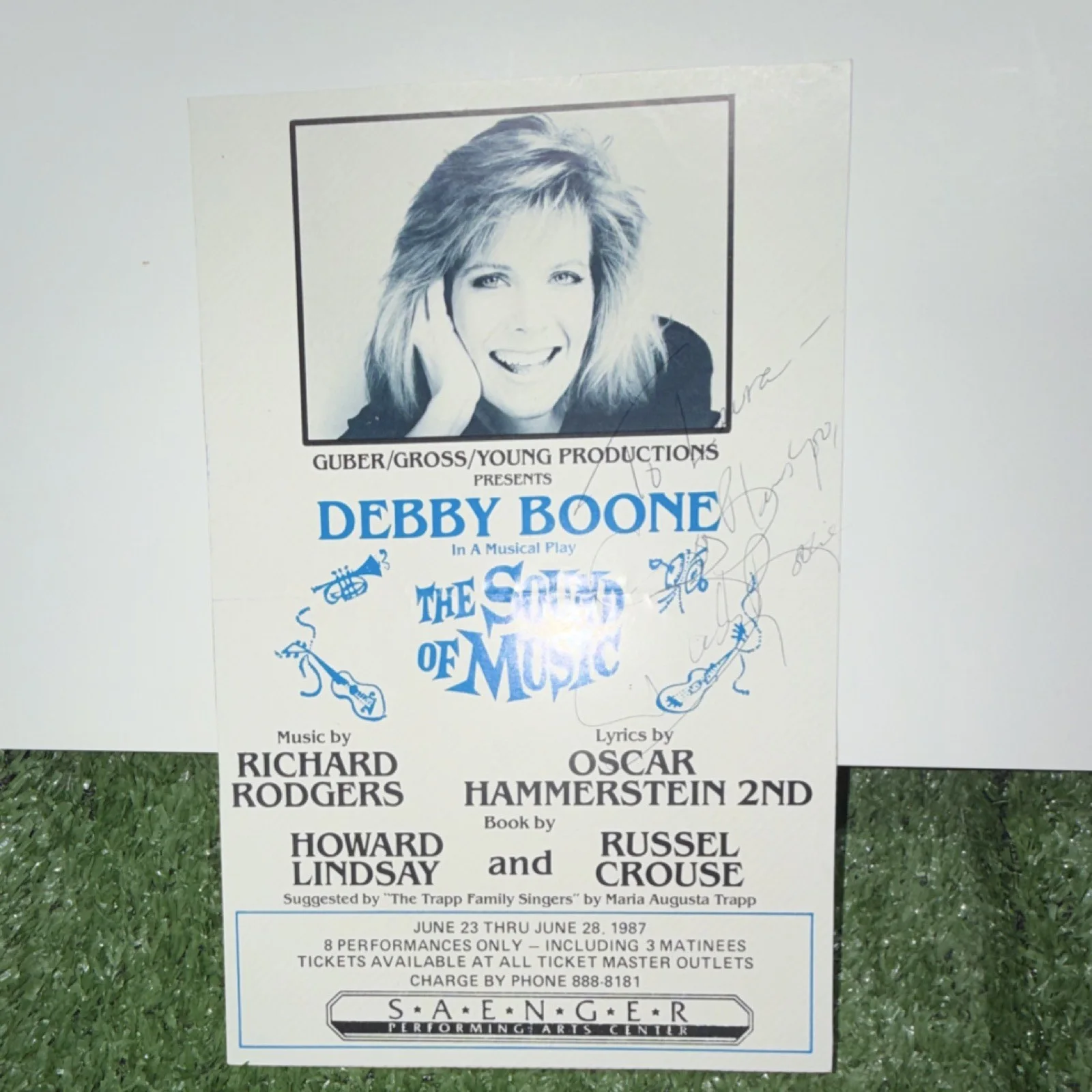 Debby Boone — Debby Boone Autographed Original The Sound of Music Theater Poster
