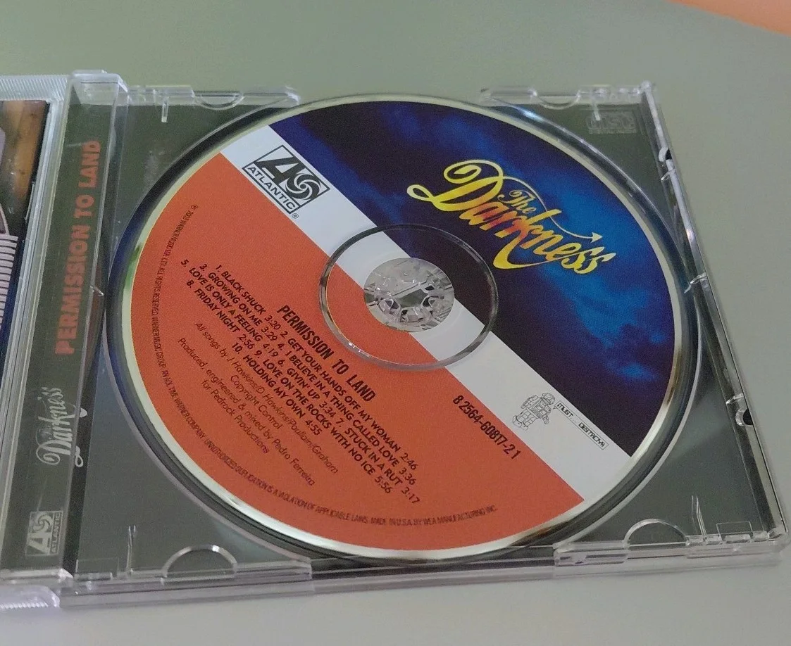 The Darkness Permission to Land Full Band Autographed CD Signed Silver NICE!!!!!, image 3