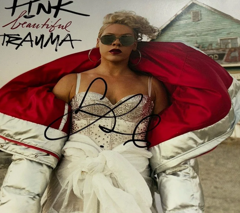 Pink Signed Vinyl Album Beautiful Trauma P!NK, image 3