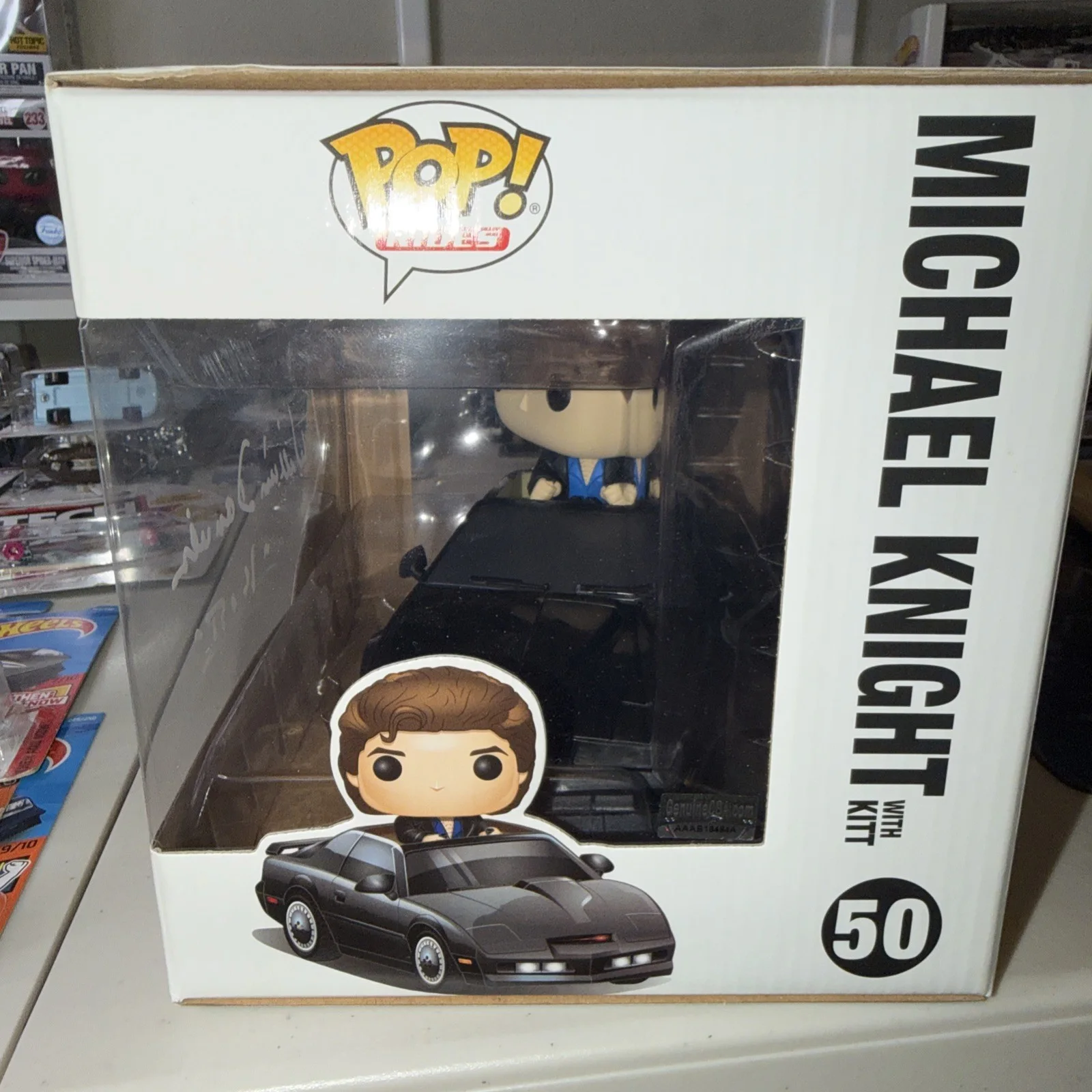 William Daniels SIGNED KITT Knight Rider Funko Pop #50 Vinyl Figure COA Cert, image 3